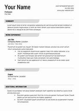 Resume Templates