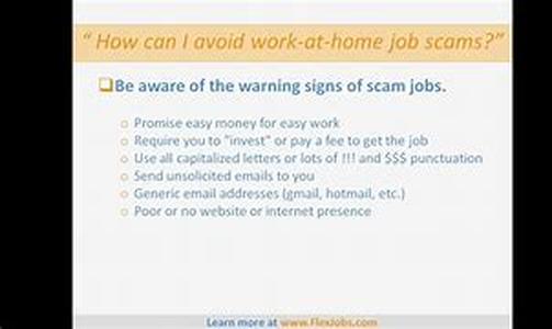 Work at Home Employment Scams